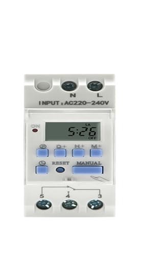 7 Tage programmierbares digitales Zeitrelais, Zeitschaltuhr, Steuerung, AC 220 V, 230 V, 12 V, 24 V, 48 V, 16 A, DIN-Schienenmontage, THC15A(1NO1NC 24V AC DC) von AMOKD