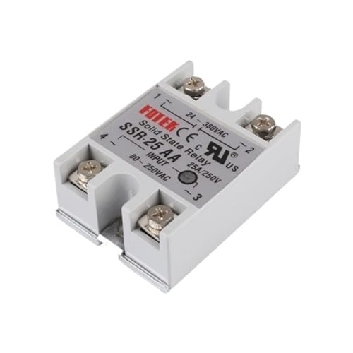 AC 220V Solid State Relais SSR-10AA SSR-25AA SSR-40AA SSR-60AA 10A 25A 40A 60A AC Control AC SSR Relais 80-250VAC ZU 24-380VAC*2 stücke(SSR -10AA) von AMOKD
