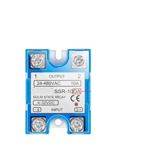 Halbleiterrelaismodul for Temperaturregler einphasig SSR 10DA 25DA 40DA 10AA 25AA 40AA mit Staubschutz(DD,JTSSR-25A) von AMOKD