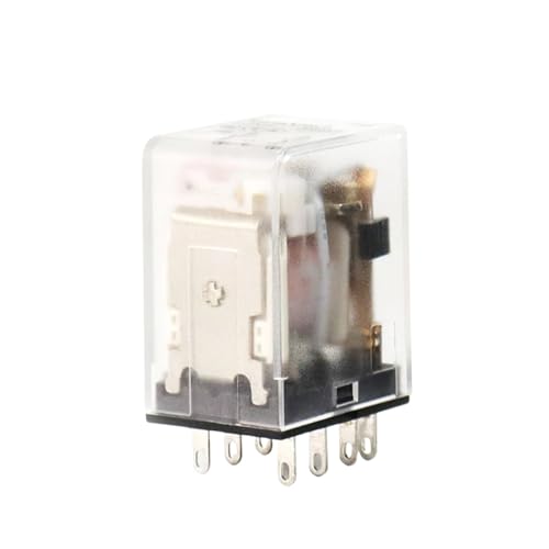 Relais Elektronisches Mikroelektromagnetisches Relais LED-Lampe 5A 8 Pins HH52P MY2N-J 12V 24V 110V 220V 380V(With base,AC220V) von AMOKD