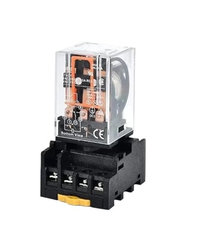 Zwischenrelais MK2P-I MK2P Kleines elektromagnetisches Relais 8PIN 11PIN DC24V AC220V Kupferspule Mini-Relais(10 PCS,3P-I AC220V w Base) von AMOKD