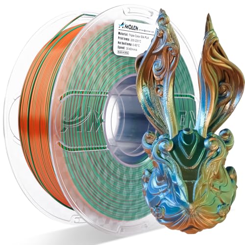 AMOLEN PLA 3D Drucker Filament, Multicolor Filament 1.75mm, Sauber Gewickeltes Filament, Kompatibel Mit 3D FDM Druckern, Maßgenauigkeit +/- 0.02 mm, 1KG Spule(2.2Pfund) von AMOLEN