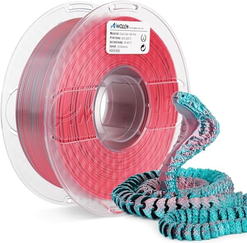 AMOLEN PLA 3D Drucker Filament, Multicolor Filament 1.75mm, Sauber Gewickeltes Filament, Kompatibel Mit 3D FDM Druckern, Maßgenauigkeit +/- 0.02 mm, 1KG Spule(2.2Pfund) von AMOLEN