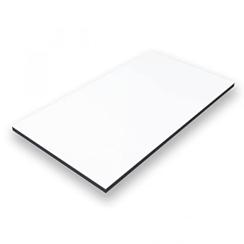 AMON Aluverbund 24 Aluverbundplatte, Aluminium Platte, 3mm dick, Weiß RAL 9016, 100x190cm von AMON