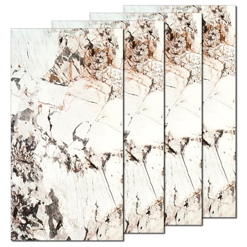 AMON Wand-Paneele 60x120cm in Marmor- Granit- Stein-Optik (Viola) - 4 Stück - Wandverkleidung aus PVC 3mm dick - Küchenrückwand Spritzschutz TV-Rückwand - Wasserdicht Wasserfest von AMON