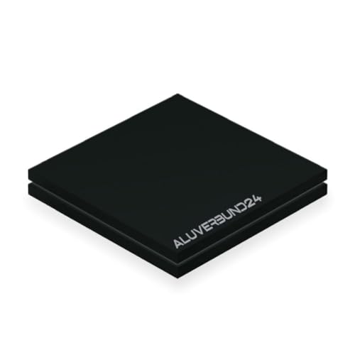 Acrylglas Platte 20x90cm 2mm | PMMA - Schwarz Blickdicht, Robust & Vielseitig | Zuschnitt von Acrylglas | Kunststoffplatte | Materialstärke und Größe wählbar von AMON