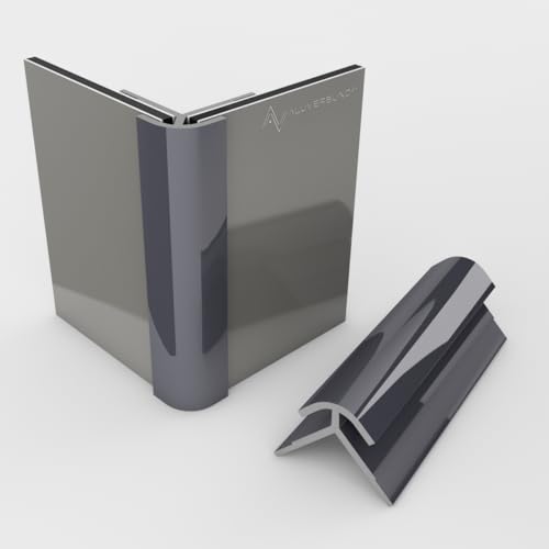 Aluminium Profil 100cm Außeneckprofil - Anthrazit - für 3mm Alu-Verbundplatten PVC-Wand-Paneelen Acrylglas HPL-Platten - Ideal für Küchenrückwände Duschrückwände Wandverkleidungen Aluminium Profil 100cm Außeneckprofil - Anthrazit - für 3mm Alu-Verbundplatten PVC-Wand-Paneelen Acrylglas HPL-Platten - Ideal für Küchenrückwände Duschrückwände Wandverkleidungen von AMON