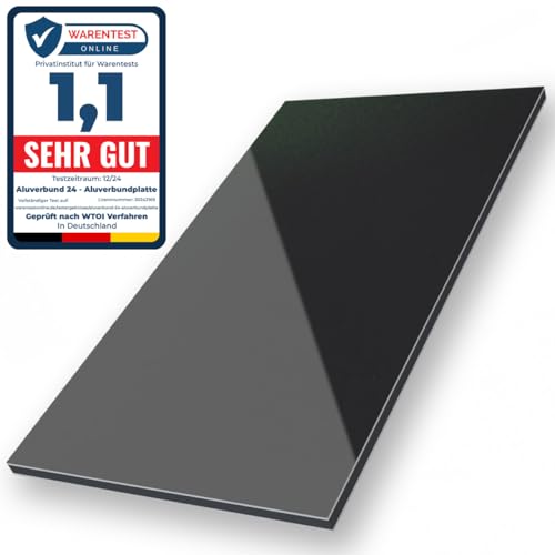 Aluverbund 24 Aluverbundplatte, Aluminium Platte, 3mm dick, Anthrazit/RAL7016, 110x110cm Aluverbund 24 Aluverbundplatte, Aluminium Platte, 3mm dick, Anthrazit/RAL7016, 110x110cm von AMON