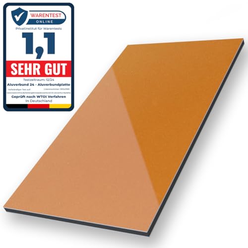 Aluverbund 24 Aluverbundplatte, Aluminium Platte, 3mm dick, Gold-Metallic/799, 30x50cm Aluverbund 24 Aluverbundplatte, Aluminium Platte, 3mm dick, Gold-Metallic/799, 30x50cm von AMON