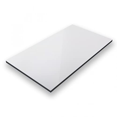 Aluverbund 24 Aluverbundplatte, Aluminium Platte, 3mm dick, Spiegel-Silber, 30x30cm von AMON