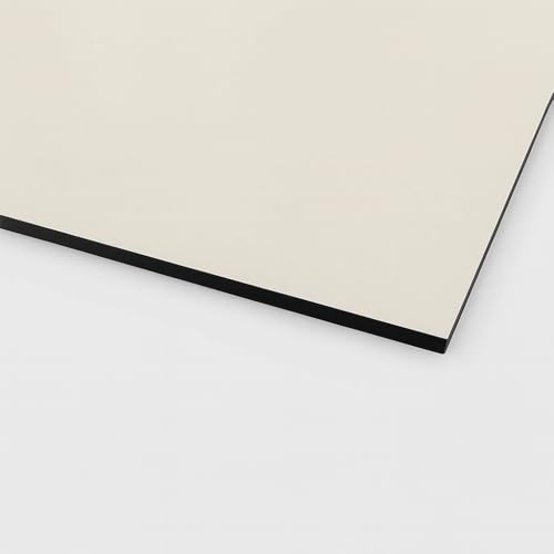 HPL Platten 6mm dick - 30x190cm - Vollkern-Schichtstoffplatten für Fassaden Balkon Wand-Verkleidung Möbel Dekor - Kratzfest Wasserfest UV-beständig Langlebig für Innen & Außen, Champagner RAL1013 von AMON