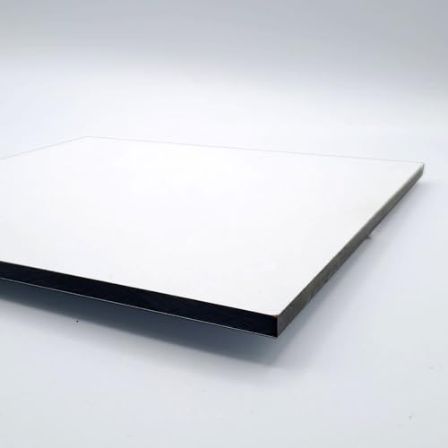 HPL Platten 50x60cm Vollkernplatten für Außen und Innenbereich, 6mm dick, Weiss RAL9016 von AMON