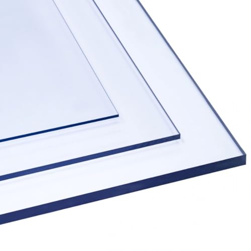 Polycarbonat-Platte 20x30cm 5mm dick - UV-beständig Bruchsicher Glas-Klar Robust & Vielseitig - Zuschnitt von Polycarbonat Transparent - PC Kunststoff-Glas - Gewächshaus-Platten von AMON