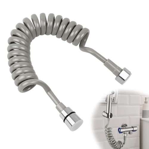 2 m Schlauch für Wasserhahn, AMONENZ Dehnbar Spiralschlauch, Edelstahlanschluss Teleskopische Wasserhähne, Langer Schlauch, für Sprühgeräte, Toiletten, Waschbecken, Wasserhähne 2 m Schlauch für Wasserhahn, AMONENZ Dehnbar Spiralschlauch, Edelstahlanschluss Teleskopische Wasserhähne, Langer Schlauch, für Sprühgeräte, Toiletten, Waschbecken, Wasserhähne von AMONENZ