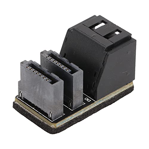 AMONIDA SATA 7Pin Adapter 180 Grad Lenkung Schwarz Motherboard SATA 7Pin Schnittstelle für Office für PC (Für PH572 90 Grad) von AMONIDA