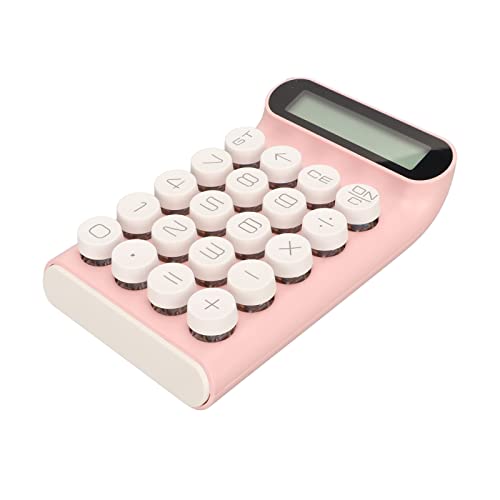 AMONIDA Taschenrechner, 20 Tasten Rutschfester Mechanischer Schalter Taschenrechner Blauer Schalter für Unternehmen (Rosa) von AMONIDA