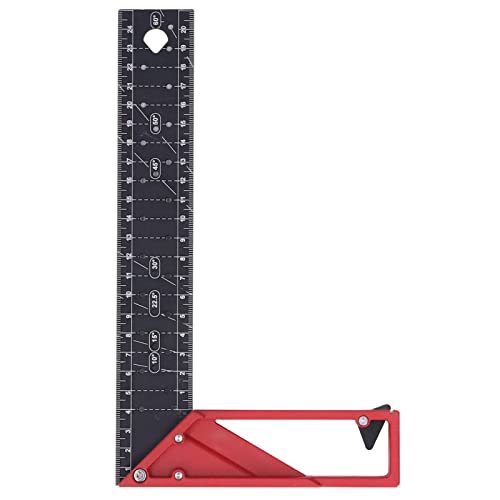 Holzbearbeitungslineal Zum Messen des Treppenlayouts, Langlebig und Genau, Deutlich Schreiben, L-Quadrat (25cm) von AMONIDA