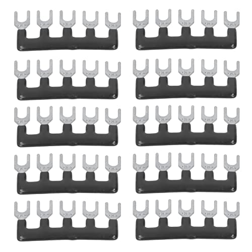 Jumper Block Klemmleiste, Schwarze Klemmleiste 10 Stück für Verteilerkasten (TB-1505) von AMONIDA