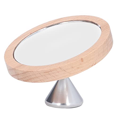AMONIDA Kaffee-reflektierender Spiegel, Kaffee-Verschüttungs-reflektierender Spiegel, Elegante Edelstahlbasis, um 360 Grad Drehbar, für Zuhause (Silber) von AMONIDA