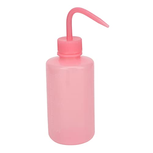 Sicherheitswaschflasche, Schmaler Mund, 250 Ml, Reinigungs-Tattoo-Quetschflasche für Salon für Anfänger (Rosa) von AMONIDA