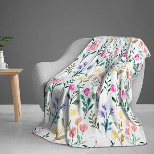 AMORVITA Überwurfdecke mit Blumenmuster für Couch, Bett, Sofa, Stuhl, Wohnzimmer, Frühlingsdecke, Flanell-Fleece, weich, gemütlich, leicht, atmungsaktiv, flauschig, langlebig, Geschenke für Männer AMORVITA Überwurfdecke mit Blumenmuster für Couch, Bett, Sofa, Stuhl, Wohnzimmer, Frühlingsdecke, Flanell-Fleece, weich, gemütlich, leicht, atmungsaktiv, flauschig, langlebig, Geschenke für Männer von AMORVITA