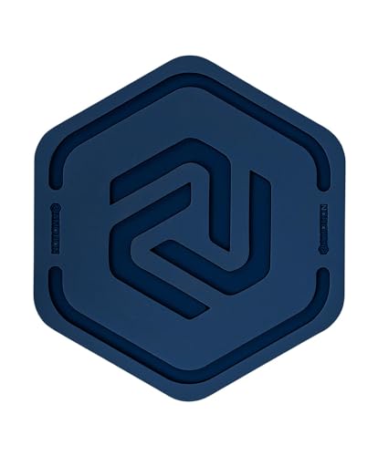 Amotion Roam Silikonuntersetzer Cobalt | 14cm Durchmesser - Anti-Rutschfunktion auf Allen Flächen - Spülmaschinenfest und Flexibles Material - Glassuntersetzer - Telleruntersetzer von AMOTION