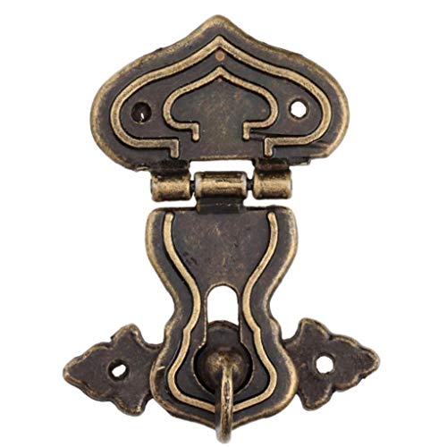Retro Antike Bronze Herz Hasp Lock-Verschluss-Haken Mit Schrauben Für Schubladenschrank Schmuckkästchen von AMOYER