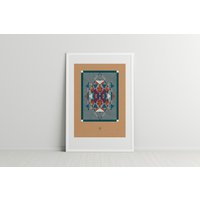 Poster Print Design By Amornament Für Das Interieur, Verschiedene Größen Poster, Kaffee Mit Texturen Und Warmen Farben, Ornament Die Wand von AMOrnament