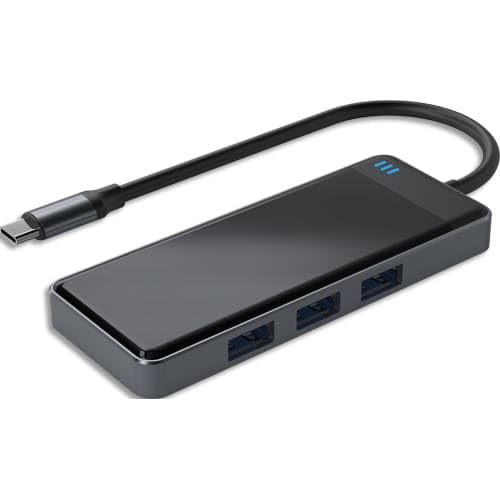 APM, 570349, USB-C-Hub 6 Ports, 3 x USB-C, 3 x USB-A, USB 3.0, 5 Gbit/s, grau von AMP