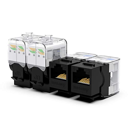 AMPCOM UTP Transparent Keystone Jack (Schwarz) von AMPCOM