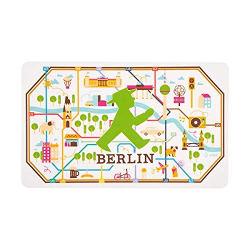 AMPELMANN Nimmersatt - Frühstücksbrettchen - Berlin Netzplan spülmaschinengeeignet, säure- & abriebfest, schnittfest von AMPELMANN