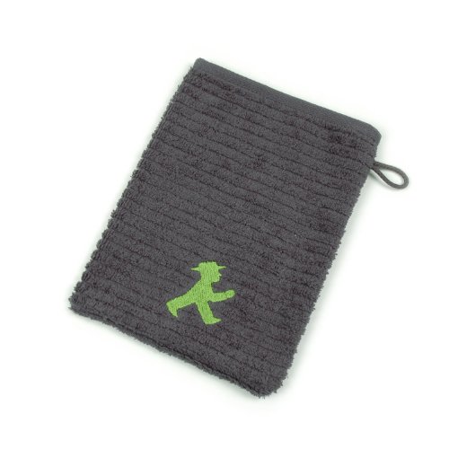 AMPELMANN Waschhandschuh, 15 x 20 cm - Masseur Geher anthrazit von AMPELMANN