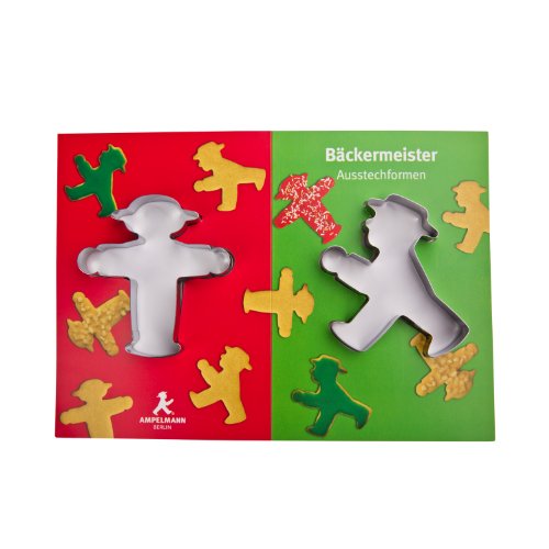 Ampelmann 103210001 - Keksausstecher 2er-Set Bäckermeister von AMPELMANN