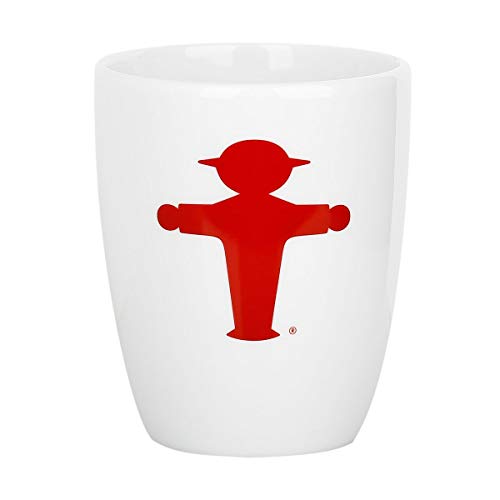 Ampelmann Wachmacher Tasse weiß mit Steher rot ca. 250 ml, Kaffeetasse Kaffeepott Tasse Cappuccino von AMPELMANN