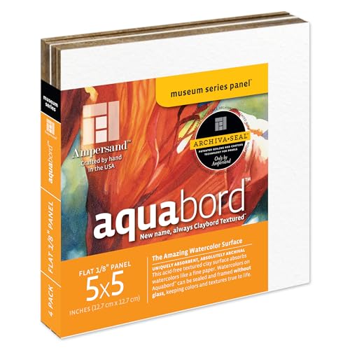 AMPERSAND ART SUPPLY Aquabord 5x5 Zoll 1/8 Zoll Pk / 4 von AMPERSAND ART SUPPLY