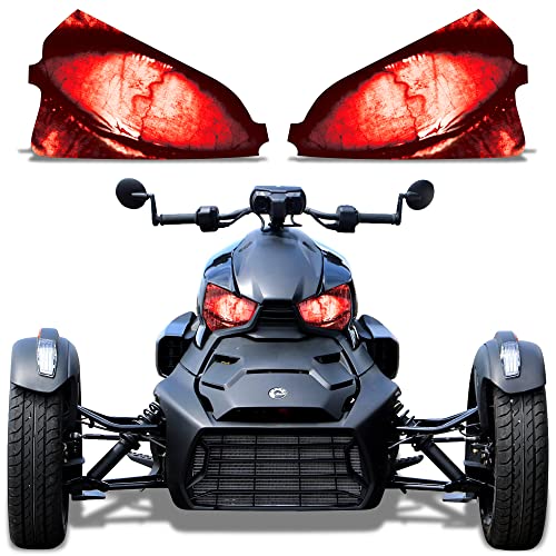AMR Racing Roadster Scheinwerfer Auge Grafik Aufkleber Abdeckung Kompatibel mit Can-Am Ryker 2019–2022 - Korrupt Red von AMR Racing