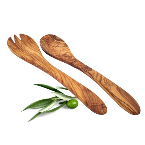 Amrami® Salatbesteck 2er set Olivenholz 30cm von AMRAMI