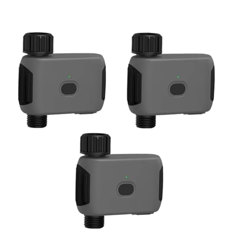 AMRTTWY Bewässerungssteuerung. Bluetooth Garten Wasser Timer Regen Verzögerung Programmierbare Automatische Sprinkler Tropf Bewässerung Ventil Wassertimer(3Pcs) von AMRTTWY