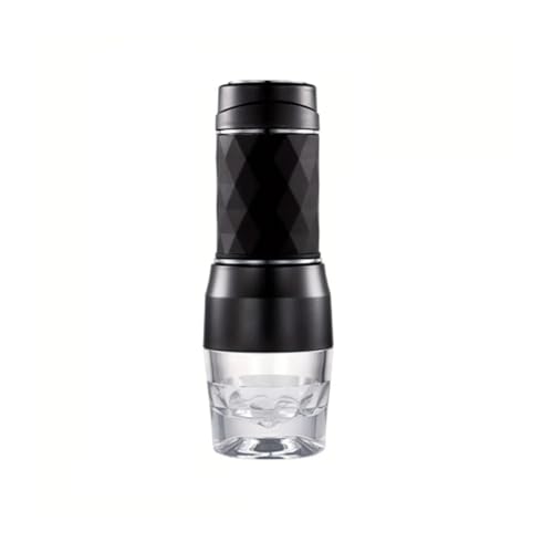 AMRTTWY Mobile Kaffeemaschine. Multifunktionale tragbare Kaffeemaschine Heiß- und Kaltwasser-Espressomaschine for Kapseln und Mahlgut Handpresse Brüher Wandern .Tragbare Kaffeemaschine(Black) von AMRTTWY