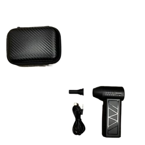AMRTTWY Tragbarer Luftstaubgebläse. 1 Packung Haartrockner-nventilator, Mini-Camping-Outdoor-Handheld, Bürstenloser Hochschwindigkeits-bläse-Jet-Ventilator .Mini Staubgebläse(Black with storage bag) von AMRTTWY
