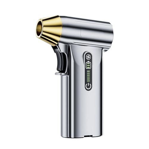 AMRTTWY Tragbarer Luftstaubgebläse. Sammler Leistungsstarker Turbo-Jet-Ventilator Tragbarer, Wiederaufladbarer Handventilator .Mini Staubgebläse(Silver) von AMRTTWY