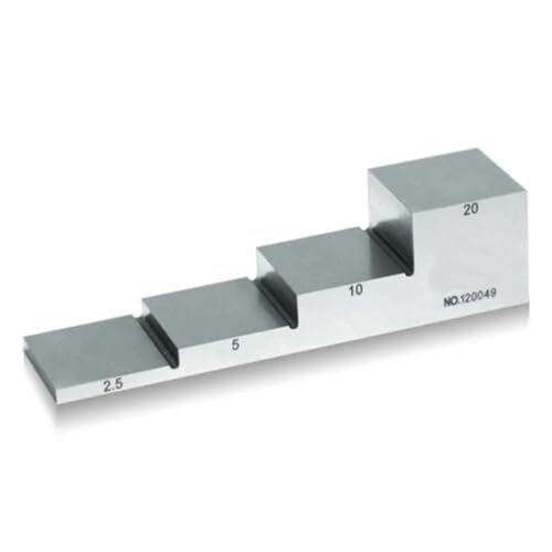 Dickenkalibrierblock. 4-stufiger 2,5-5-10-20 mm 1018 Stahl-Kalibrierungsblock for Ultraschall-Dickenmessgerät .NDT von AMRTTWY