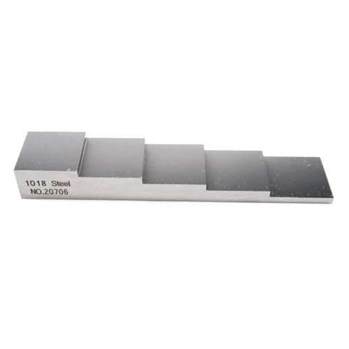 Dickenkalibrierblock. 5-stufiger 0,1'' 0,2'' 0,3'' 0,4'' 0,5'' Testkalibrierungsblock for Dickenmessgerät in NDT-Prüfung aus Kohlenstoffstahl, kompakte Größe .NDT von AMRTTWY