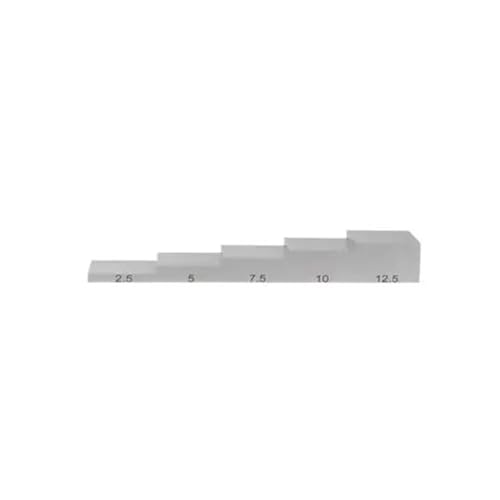Dickenkalibrierblock. 5-stufiger 6063 Aluminium-Kalibrierungsblock und Testblock sowie UT-Block mit Stufendicke 2,5-5-7,5-10-12,5 mm zur Dickenmessung .NDT von AMRTTWY