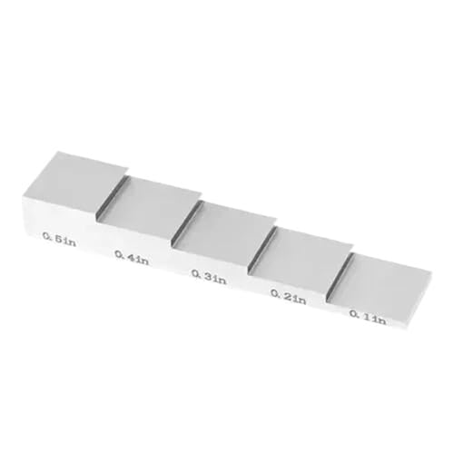 Dickenkalibrierblock. 5-stufiger Testblock 0,1 "0,2" 0,3 "0,4" 0,5 "NDT-Block 304 Edelstahl-Kalibrierungsblock for Dickenmessgerät .NDT von AMRTTWY