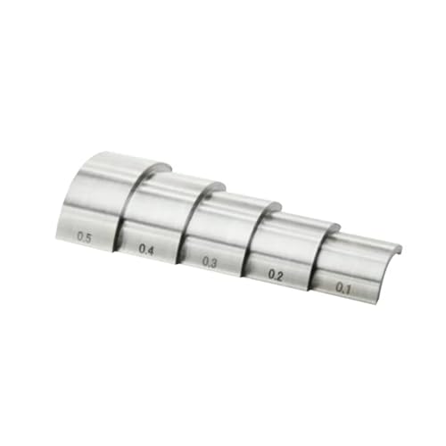 Dickenkalibrierblock. NDT UT-Testblöcke 1018 Kohlenstoffstahl, gebogener 5-Stufen-Block for Ultraschall-Dickenmessgerät .NDT(0.100-0.500 SS) von AMRTTWY