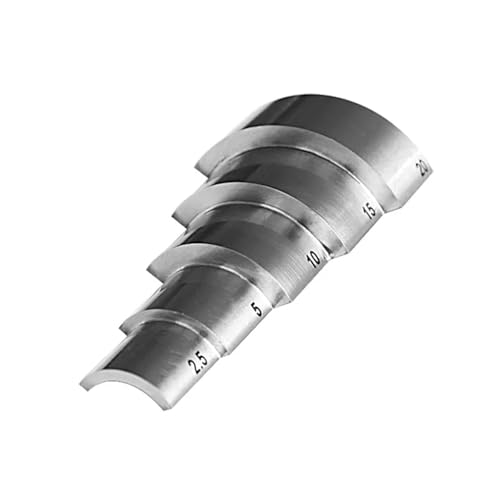 Dickenkalibrierblock. NDT UT-Testblöcke 1018 Kohlenstoffstahl, gebogener 5-Stufen-Block for Ultraschall-Dickenmessgerät .NDT(2.5-20mm SS) von AMRTTWY