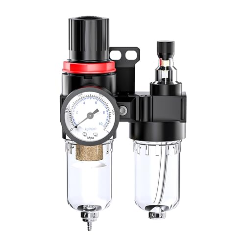 Druckregler. AFC2000 Luftkompressor Öl-Wasser-Abscheider Filterregler Falle Airbrush Druckminderventil(With12mmFitting) von AMRTTWY