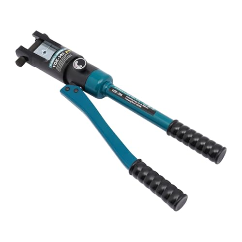 Manuelles hydraulisches Crimpwerkzeug, YQK300 Hydraulische Crimpen Werkzeug Seil Balustrade Draht Kabel Kupfer Crimper Ausgestattet Mit 4 Dichtungen(Dark blue) von AMRTTWY