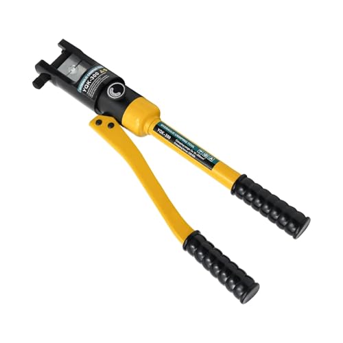 Manuelles hydraulisches Crimpwerkzeug, YQK300 Hydraulische Crimpen Werkzeug Seil Balustrade Draht Kabel Kupfer Crimper Ausgestattet Mit 4 Dichtungen(Yellow) von AMRTTWY